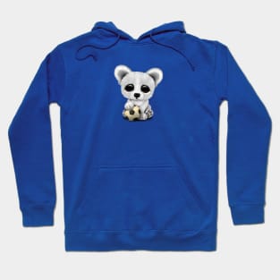 Cute Baby Polar Bear With Football Soccer Ball Hoodie